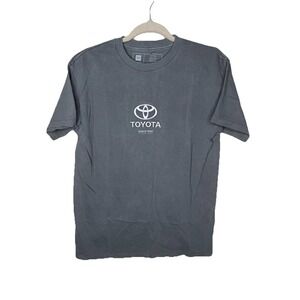 Toyota Embroidered Logo Wash Charcoal T-Shirt Size Small